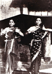 Devadasi dancers Kumbhakonam Banumathi (1922-2006) and Varalakshmi (1910-37)