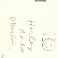 Ray Johnson to Harley envelope