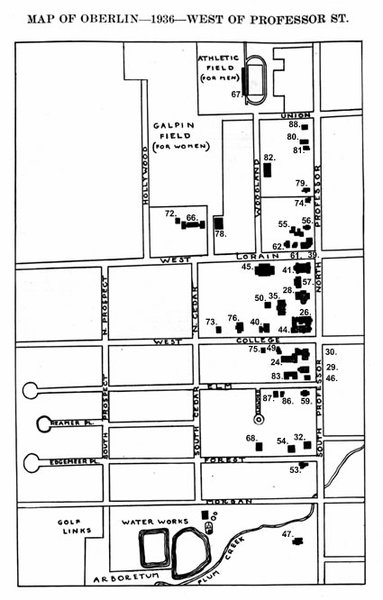 Oberlin Campus 1936 (West)